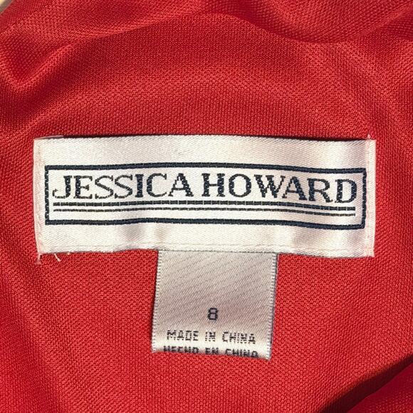 Jessica Howard Red Marilyn Dress Vintage Style Size 12 Pleated Swing Midi Y2K - Picture 4 of 10